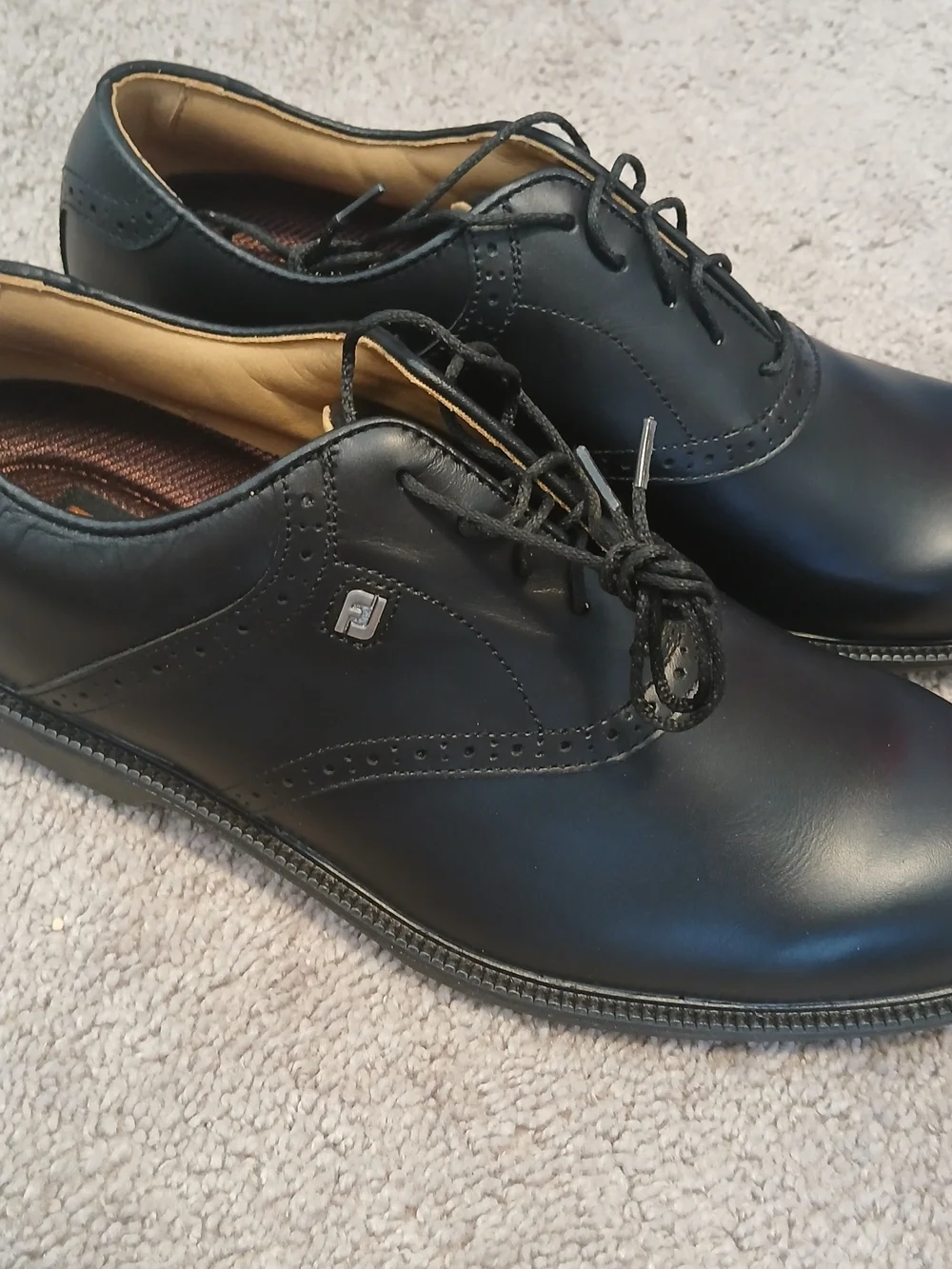 FootJoy Club Pro Men’s Black Leather Golf Shoes 10.5 Excellent Condition 57007